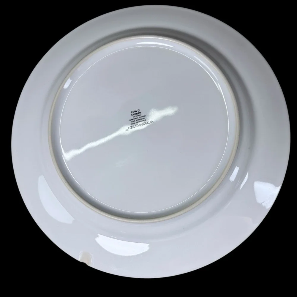 Vitromaster Jungle Animal Print Dinner Plate 1993 Set‎ Of 2